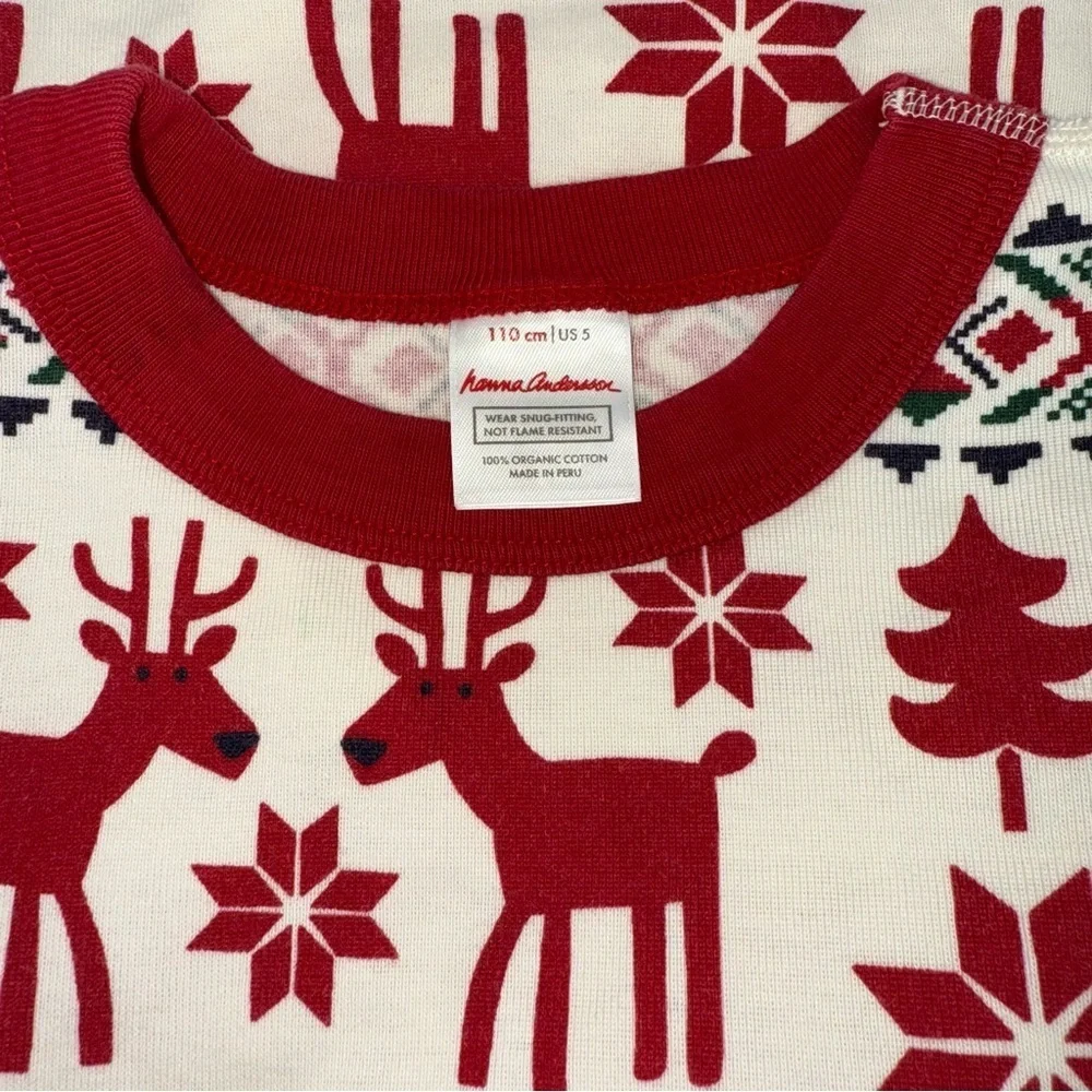 Hanna Andersson Reindeer Short Sleeve and Short Pajama Set